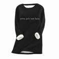 thumbnail image 1 of Yufatyle Women Winter Warm Sweatshirt Sherpa Lined Fleece Pullover Crewneck Sport Tops Cozy Loungewear L, 1 of 2