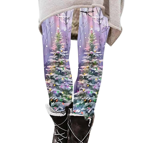 SwiftWear Womens High Waisted Christmas Holiday Printed Leggings Funny Xmas Yoga Pants Gym Tights Holiday Gifts, Multicolor 2XL