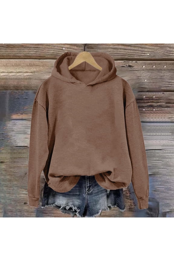 Womens Oversized Hoodies Sweatshirts Thin Fleece Hooded Pullover Tops Casual Comfy Solid Fall Winter Outfits L