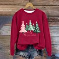 thumbnail image 1 of Yufatyle Xmas Gifts Top for Women Cute Christmas Tree Graphic Sweatshirts Long Sleeve Shirts Soft Crewneck Tops M, 1 of 4