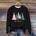 thumbnail image 1 of Yufatyle Xmas Gifts Top for Women Cute Christmas Tree Graphic Sweatshirts Long Sleeve Shirts Soft Crewneck Tops S, 1 of 4