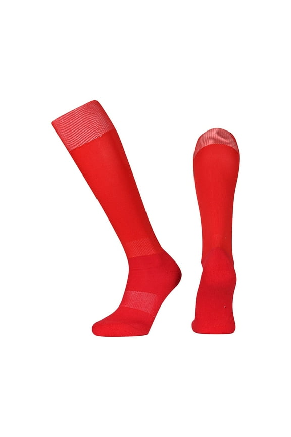 Youth Kids Soccer Socks Athletic Sports Socks Softball Baseball Cushioned Over-The-Knee Tube Socks Unisex