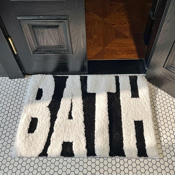 YZEGDCH Bath Mat Extra Soft Absorbent Bathroom Rugs Saved No Slip Bath Rugs,Quick Dry,Machine Washable,Low Pile,Absorbent,Shower Outside,Sink,Home Decor Accessories