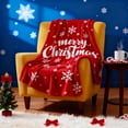 thumbnail image 1 of Home Merry Christmas Throw Blanket, Warm Flannel Fleece Throw Blanket Snowflake Super Soft Throw, Christmas Decorations Gifts for Kids Women, Throws for Couch Sofa Bed, 40x30inches, 1 of 6