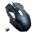 thumbnail image 1 of YZEGDCH Tech Accessories 2.4G Wireless Mouse Game USB Charge 2400DPI Adjustable-Gaming Mouse Mice for PC,Black, 1 of 7