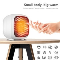 YZEGDCH ,Space Heater for Small Room Adjustable Thermostat Timer,Portable Energy Efficient Battery Operated Space Heater Safe Portable Heater for Bedroom Office Home