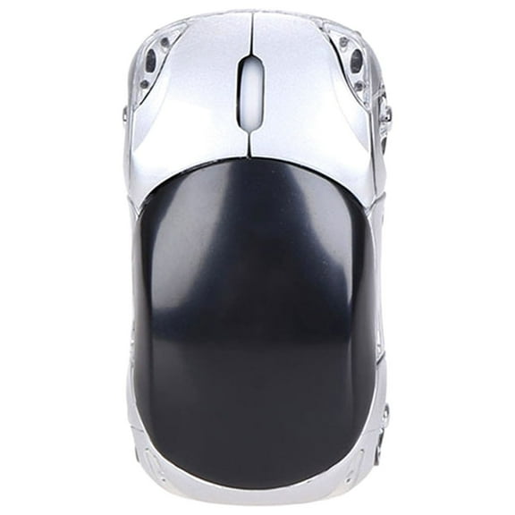 YZEGDCH Computer Accessories 2.4GHz 1200DPI Car-Shape Wireless Optical Mouse USB Scroll Mice for PC Tablet Laptop Computer,Silver