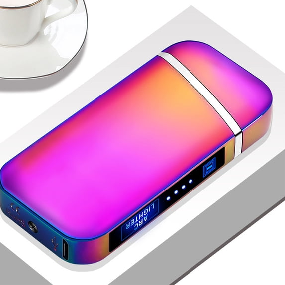 Yufenmy Holiday Savings Gifts Electric Lighter for Father Gift Box Cigarettes USB Charging Rechargeable Flameless Collectible Lighter Lighter with Safety Lock for Candles Camping BBQ