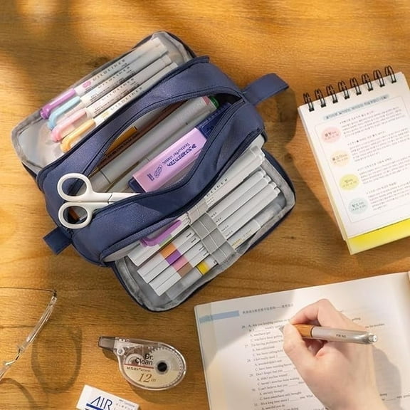 YZEGDCH Large Pencil Case Big Capacity Pencil Bag Office Products Office College S*chool Multi Compartment Zipper Stationery Pen Bag for B*oy G*irl K*ids Adults