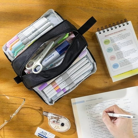 YZEGDCH Pencil Case Big Capacity Pencil Bag Office Products Office College S*chool Multi Compartment Zipper Stationery Pen Bag for B*oy G*irl K*ids Adults