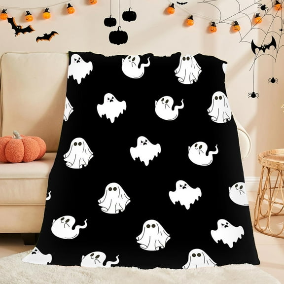 YZEGDCH Throw Blanket Halloween Reversible Plush Fluffy Large Big Blanket Home Cozy Microfiber Throw Blankets for Couch, Bed, Sofa, All Seasons Use