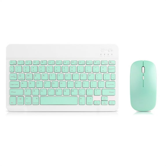 YZEGDCH Wireless Keyboards 10 Inch Wireless Keyboard Set Candy Color Keyboard and Mouse for Laptop Pc