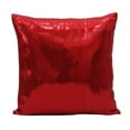 thumbnail image 1 of Yuga Decorative Shiny Red Sequin Pillow Cover Throw Pillow Metallic Cushion Case 22 X 22 Inches, 1 of 1