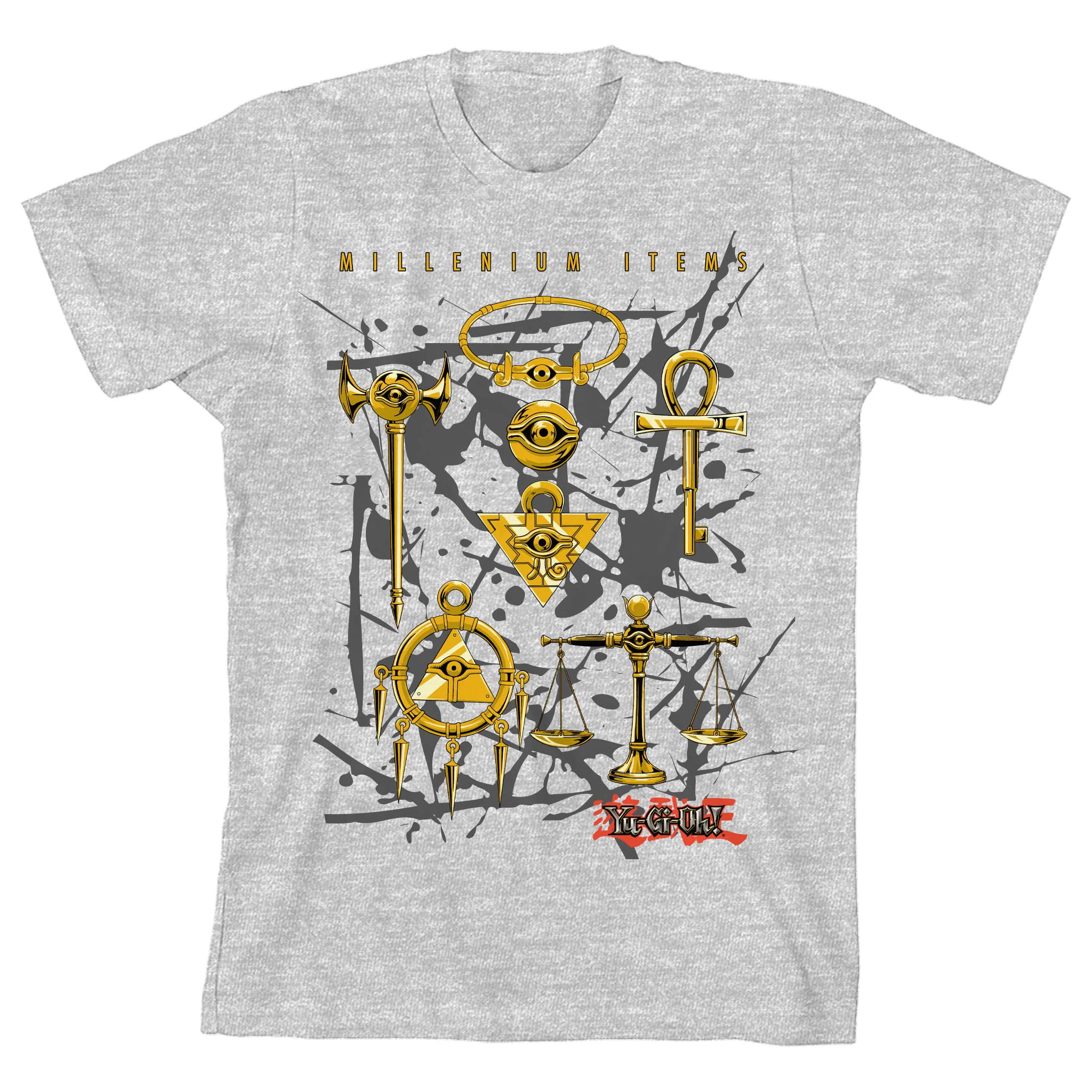 Yugioh Millenium Items Boy's Heather Gray T-shirt-Medium - Walmart.com