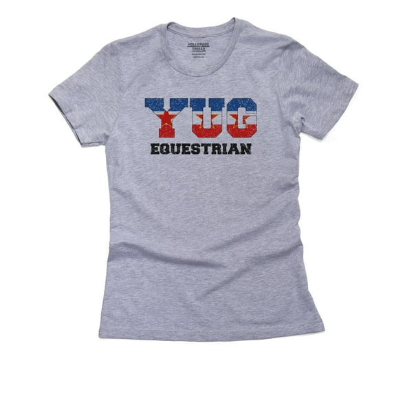 Yugoslavia Equestrian - Olympic Games - Rio - Flag Women's Cotton Grey T-Shirt