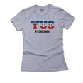 thumbnail image 1 of Yugoslavia Fencing - Olympic Games - Rio - Flag Women's Cotton Grey T-Shirt, 1 of 2