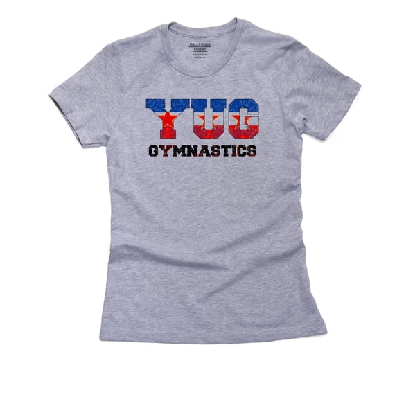 Yugoslavia Gymnastics - Olympic Games - Rio - Flag Women's Cotton Grey T-Shirt