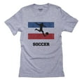 thumbnail image 1 of Yugoslavia - Olympic - Soccer - Flag - Silhouette Men's Grey T-Shirt, 1 of 2