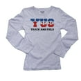 thumbnail image 1 of Yugoslavia Track and Field - Olympic Games - Rio - Flag Women's Long Sleeve Grey T-Shirt, 1 of 2