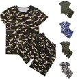 thumbnail image 1 of Yuhangmm Boys Girls T Shirts And Shorts Summer Short Set Graphic T Shirts Set 4t Boy Outfits Coffee 12-24 Months, 1 of 6