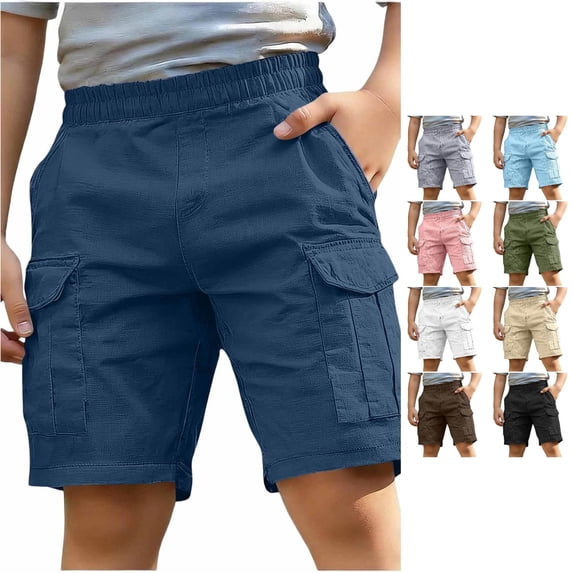 Yuhangmm Boys' Pants, Boys Casual Shorts Comfortable Cargo Pants For Autumn Fashion Kids Outdoor Play Wear Boys Athletic Clothes Navy 12-13 Years