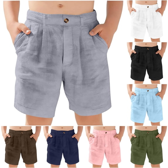 Yuhangmm Boys' Pants, Boys Casual Shorts For Autumn Comfortable And Stylish Kids Breathable Playwear Baby Clothes Summer Boy Grey 11-12 Years