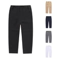 thumbnail image 1 of Yuhangmm Boys' Pants, Boys Girls‘ Flat Front Dress Pants Adjustable Waist School Wear Formal Casual Pants Trousers For Kids S for Boys Black 11-12 Years, 1 of 3