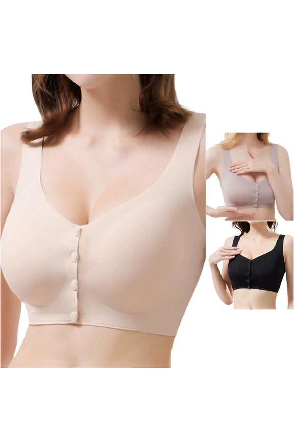 Bras for Older Women Post Recovery Front Closure Comfortable Versatile Breathable Support Beige XXL
