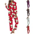 thumbnail image 1 of Yuhangmm Christmas Pjs Women Christmas Pajama Sets Flannel Long Sleeve Notch Collar Plaid Sleepwear B S, 1 of 4