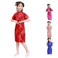 thumbnail image 1 of Yuhangmm Girls Summer Dress, Girls Chinese Dress Qipao Baby Girls Year Clothing Floral Short Sleeve Cheongsam Kids Birthday Party Outfits Girl Dresses Red 130, 1 of 3