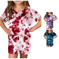 thumbnail image 1 of Yuhangmm Girls Summer T Shirt And Shorts Set With Side Pockets Shorts Set Girls Music Lover Shirt And Shirts Set Baby Going Home Outfit Girl Red 4-5 Years, 1 of 6