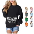 thumbnail image 1 of Yuhangmm Halloween Sweatshirts for Women Fashionable Casual Halloween Printed Hooded Zipper Sweatshirt for Women with Seasonal Graphic Black L, 1 of 5
