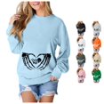 thumbnail image 1 of Yuhangmm Halloween Sweatshirts for Women Fashionable Casual Halloween Printed Hooded Zipper Sweatshirt for Women with Seasonal Graphic Blue L, 1 of 5