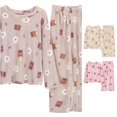 thumbnail image 1 of Yuhangmm Ladies Pajamas Sets Flannel Teddy Bear Jacquard Warm Suit Winter Thick Home Clothes Set KhakiOne Size, 1 of 9