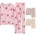 thumbnail image 1 of Yuhangmm Ladies Pajamas Sets Flannel Teddy Bear Jacquard Warm Suit Winter Thick Home Clothes Set PinkOne Size, 1 of 9