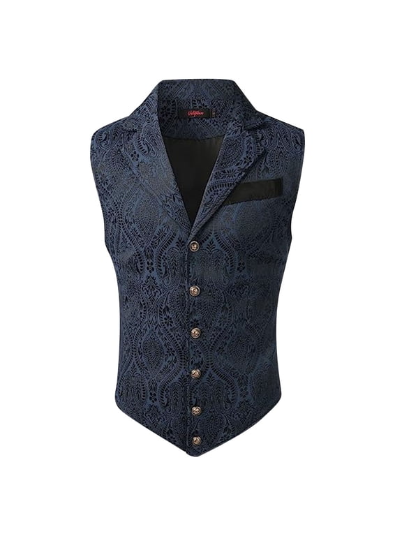 Mens Tank Top, Men's Tank Top Vest for Casual Wear | Modern Sleeveless Vest Fashion Forward Suit-Style Top for Men Navy M