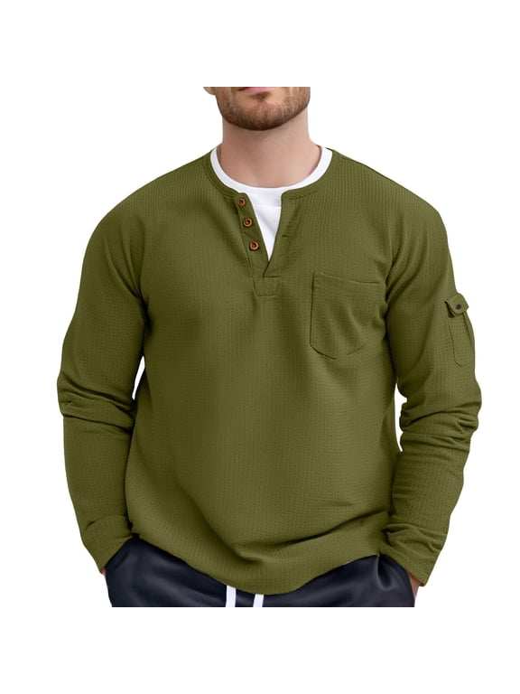 Mens Tshirt Men T Shirt for Men Fashion Solid Color Two Layer V-Neck T Shirt Base Top with Double Layer Splicing and Size Inclusive Design Green XXL