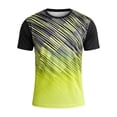 thumbnail image 1 of Yuhangmm Mens Tshirt Performance Athletic Workout Shirt For Wicking Fitness Training Tee With Comfort Stretch Yellow S, 1 of 4