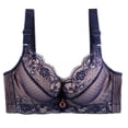 thumbnail image 1 of Yuhangmm Plus Size Sports Bras for Women Adjustable Extra-Elastic Breathable Lace Support Black 44A, 1 of 2