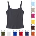 thumbnail image 1 of Yuhangmm Shirts for Girls, Girls Ribbed Stretch Sleeveless Tank Top Casual Basic Slim Fit Tee Shirt For Kids Toddler Youth Long Sleeve Grey 11-12 Years, 1 of 4