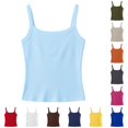 thumbnail image 1 of Yuhangmm Shirts for Girls, Girls Ribbed Stretch Sleeveless Tank Top Casual Basic Slim Fit Tee Shirt For Kids Toddler Youth Long Sleeve Light Blue 7-8 Years, 1 of 4