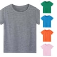 thumbnail image 1 of Yuhangmm Shirts for Girls, Gender Neutral Child Comfortable T Shirt For Children Tops Grey 4-5 Years, 1 of 3