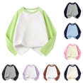 thumbnail image 1 of Yuhangmm Shirts for Girls, Toddler Kids Baby Girls Boys Long Sleeve Shirts Raglan Shirt Baseball Tee Tops Long Sleeve Green 9-10 Years, 1 of 6