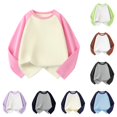 thumbnail image 1 of Yuhangmm Shirts for Girls, Toddler Kids Baby Girls Boys Long Sleeve Shirts Raglan Shirt Baseball Tee Tops Long Sleeve Pink 4-5 Years, 1 of 3