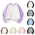 thumbnail image 1 of Yuhangmm Shirts for Girls, Toddler Kids Baby Girls Boys Long Sleeve Shirts Raglan Shirt Baseball Tee Tops Long Sleeve Purple 9-10 Years, 1 of 3