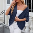 thumbnail image 1 of Yuhangmm Summer Cardigans for Women Women's Cardigan Timeless Mid Sleeve Knit Coat for Spring/Summer Sheer Solid Color Knitwear Basic Layer for Airy Comfort and Everyday Style Navy L, 1 of 3
