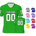 thumbnail image 1 of Yuhangmm T Shirts for Women, Custom Football For Men Women TeamName Football Customized Sport Shirt Fans Neck Top for Women Green XXXXL, 1 of 4