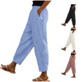 thumbnail image 1 of Yuhangmm Women's Pants, Women Waist Wide Leg Pants High Waisted Wide Leg Pants Fashion Elastic Trousers Comfy Straight Leg Long Pants With Pockets Womens Pants Sky Blue S, 1 of 6