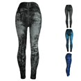 thumbnail image 1 of Yuhangmm Women's Pants, Women's Jeans Bottom Pants Coloured -up Super Bomb Slim Nine- Pants 80s Leggings for Women Grey S, 1 of 5