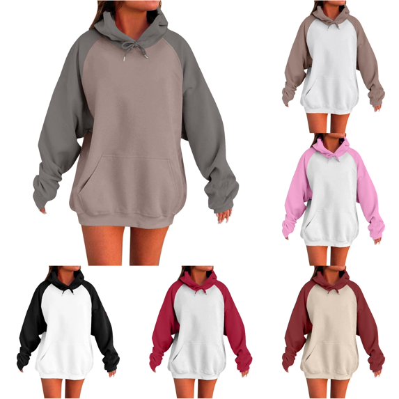 Yuhangmm Women's Sweatshirts Oversized Hoodies for Women Pullover Fall Sweatshirts Fashion Outfits Clothes with Cozy Warm Material and Relaxed Fit Dark Gray M